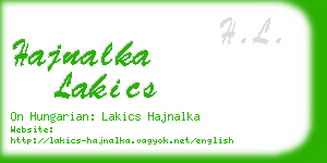 hajnalka lakics business card